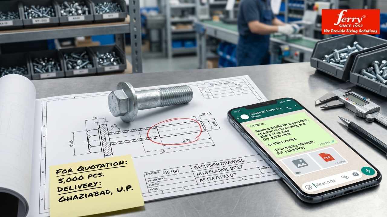 Fastener quotation details for bulk industrial supply
